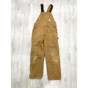 Vintage Carhartt Overalls pants brown 38x29